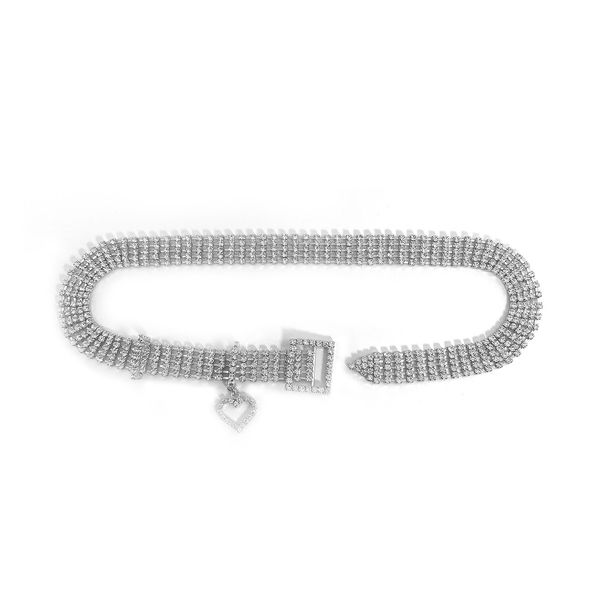 Unisex Full Rhinestone Fashion Short Necklace For Women With Choker Necklace Punk Hip Hop Exaggerated Collar Party Party Matching_ipsvogv.com