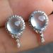 Cao Shi's High-end Egg Noodle White Moonlight Simulation Geometric Droplet Shaped Earrings, Temperament_ipsvogv.com