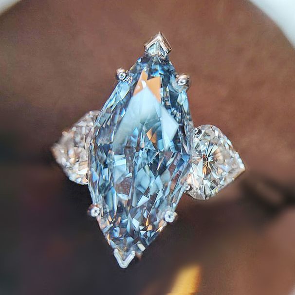 Cao Shi Shining Horse Eye Shaped Heart Shaped Zircon Wedding Ring Women's Jewelry_ipsvogv.com