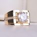 Classic Carbon High Simulation Men's Diamond Moissanite Plated Noble Wedding Ring_ipsvogv.com