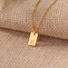 new letter square pendant necklace stainless steel necklace 26 English letter men and women necklace_ipsvogv.com