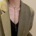Autumn And Winter Light Luxury Broken Silver Pearl Necklace Women's Titanium Steel Lock Adjustable Personalized Sweater_ipsvogv.com