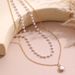 Korean Version Of New Instagram Style Minimalist And Fashionable Alloy Material Gold Necklace Short 2-layer Collarbone_ipsvogv.com