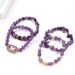 8 Cm Purple Crystal Round Beads Butterfly Tag Natural Stone Bracelet Set Ins Simple Personality_ipsvogv.com