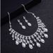 Bride luxury super flash full diamond temperament necklace female earrings high end crown wedding dress three piece jewelry_ipsvogv.com