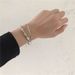 Simple Metal Texture Bracelet Two-piece Set For Women's Fashion Temperament, Best Friend Peach Heart Accessories,_ipsvogv.com