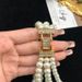 Qingdao Vintage Jewelry Hepburn Style Pearl Earring Set With High-end Feel Full Diamond Gold-plated Necklace_ipsvogv.com