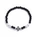 Cross Tiger Stone Beaded Bracelet For Men, Trendy Hip-Hop Niche High-End Feel, Simple Turquoise Hand Jewelry_ipsvogv.com