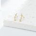 Women's Jewelry S925 Sterling Silver Shooting Star Earrings Shiny Mini Earrings Basic Versatile Row Diamond Small Earrings_ipsvogv.com