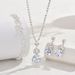 Women’s Jewelry Set Fashion Jewelry Wholesale Wedding Dress Studio Props Popular Jewelry For Women Bridal Zircon Necklace Earrings Set_ipsvogv.com