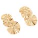 Exaggerated Metal Fashion Personality Geometric Triple Lotus Leaf Light Luxury Simple Elegant Versatile Earrings_ipsvogv.com