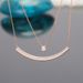 Only Double Layer Single Diamond Smile Necklace Female Element Crystal Clavicle Necklace Female_ipsvogv.com