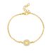 304 Stainless Steel Bear Bracelet With Pockmarks And Diamonds Simple Oval Diamond Women's Bracelet_ipsvogv.com