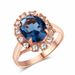Classic jewelry AAA zircon micro inlaid emerald ring rose gold plated wedding jewelry_ipsvogv.com