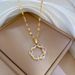 Titanium Steel 【 】 Simple Temperament Zircon Light Luxury Circular Collarbone Chain Small Ins Internet Famous Titanium 【 】_ipsvogv.com