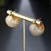 Unisex popular full diamond ball earrings for women with micro inlaid zircon trendy hip hop ear buckles new earrings_ipsvogv.com