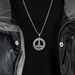 Retro Nordic Viking rune stainless steel necklace Thor's hammer personality culture Rune text pendant_ipsvogv.com