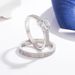 Starry Sky Small Diamond Ring Combination Ring Inlaid With Diamond Zircon Engagement Ring Children's Love Simple Platinum Plated Couple Ring_ipsvogv.com