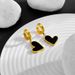 Minimalist titanium steel earrings for women, color retention for new style shells, great love for stainless steel_ipsvogv.com