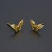Unisex Fresh And Sweet Butterfly Earrings Electroplated Color Retaining Gold And Silver Female Earrings Simple_ipsvogv.com