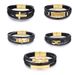 Men's Jewelry Leather Rope Bracelet Cross Anchor Stainless Steel Vacuum Gold Men's Braided Bracelet_ipsvogv.com