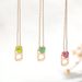 Fashion Simple Multi Color Alloy Oil Drop Love Pendant Can Pull Ring Necklace Clavicle Chain_ipsvogv.com