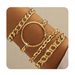 Hot Selling Exaggerated Thick Chain Brass Real Gold Electroplated Bracelet Female Hip Hop Geometric Ring Retro Bracelet_ipsvogv.com
