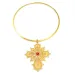 Pendant Necklaces Anniyo Ethiopian Big Cross And Round Chokers With Rhinestone For Women Gold Color Eritrea Africa_ipsvogv.com