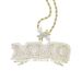 Men's Hiphop Fashion Letter "MMG" Zircon Pendant Necklace, Stainless Steel Cuban Chain, Trendy Statement Jewelry For Men Trend Men's Necklace Jewelry_ipsvogv.com