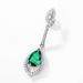 S925 Silver Cultured Emerald Earrings For Women, Fully Inlaid With Gemstones, Retro And Noble_ipsvogv.com