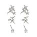 Ear accessory set with simple Japanese and Korean style inlaid zircon star design earri, niche high-end feeling_ipsvogv.com