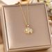 Internet Celebrity Titanium Steel Necklace With Cute Elephant Inlay, Fashionable And Simple Ins Temperament, Collarbone_ipsvogv.com