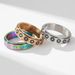 Relieves anxiety and decompression flower rotating titanium steel ring men and women propose stainless steel tail ring hand jewelry_ipsvogv.com