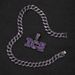 Alloy Diamond Purple ICE Hip Hop Pendant Jewelry Ins Personalized Fashion Cool Cuban Chain_ipsvogv.com
