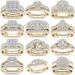 Unisex Jewelry Fashion rings gold plated inlaid zircon rings for women_ipsvogv.com