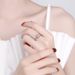 Hot Selling Women's Mosang Stone In Japan And South Korea, Square Eternal Micro Inlaid Ring With An Open Mouth Designer_ipsvogv.com