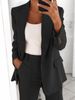 Women's Fashion Lapel Cardigan Temperament Suit Jacket Pants Suit_ipsvogv.com
