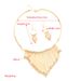 New Fashionable, Atmospheric, Exaggerated, High-end Necklace Earring Set, Versatile Tassel Multi-layer Metallic Jewelry_ipsvogv.com