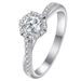 Pure Silver Female Star Weaving Mosonite Diamond Ring, One Carat Active Twisted Arm Women's Ring_ipsvogv.com