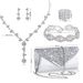 Brides high end style new design necklace earrings bracelet ring new full diamond evening bag set_ipsvogv.com