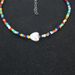 Bohemian Style Peach Heart Pearl Clavicle Necklace Colored Rice Bead Necklace Female_ipsvogv.com