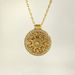 Women's Jewelry Disc Round Hollow Texture Necklace Geometric Retro Metal Texture Boutique Pendant Necklace_ipsvogv.com