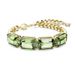 Inlaid Crystal Cut Rectangular Green Square Dia Bracelet_ipsvogv.com