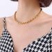 Necklace Ins Titanium Steel Chain Necklace Plated With Real Gold, You Don't Need To Take Off The Jewelry When Taking A Bath P064_ipsvogv.com
