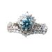 Sanjie's New Silver Sea Blue Diamond Crown Small Fragrance Style Ring, Simple And Versatile Accessory For Women_ipsvogv.com