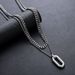 Double Layered Long Necklace, Men's Street Hip-hop Titanium Steel Accessory, Women's Niche Versatile Collarbone Chain_ipsvogv.com