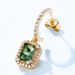 S925 Silver Green Moss Stone Earrings Water Grass Agate Earrings Fashion_ipsvogv.com