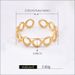 New Oval Hollow For Women, Cuban Chain With Open Stainless Steel Ring_ipsvogv.com