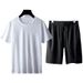 Men's Clothing Ice silk sports suit two piece summer new men's casual suit brand quick drying basketball running suit men's clothing_ipsvogv.com