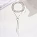 Double Layer Y-Shaped Clavicle Chain - Full Diamond Necklace For Women_ipsvogv.com
